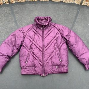 Bogner Purple Goose Down Ski Jacket Mens size 40 or Womans size 10